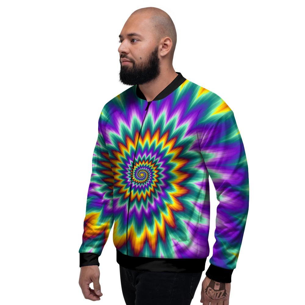 Illusion Optical Rave Psychedelic Men's Bomber Jacket-grizzshop