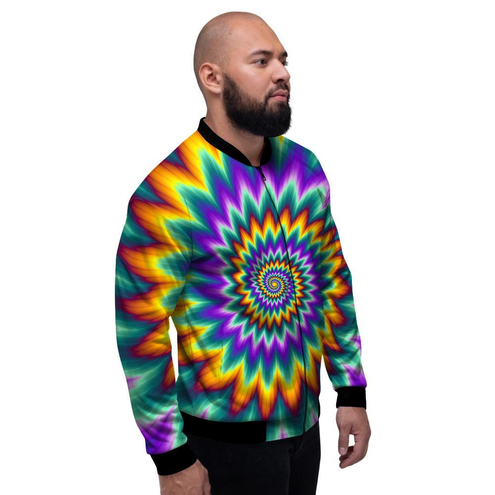 Illusion Optical Rave Psychedelic Men's Bomber Jacket-grizzshop