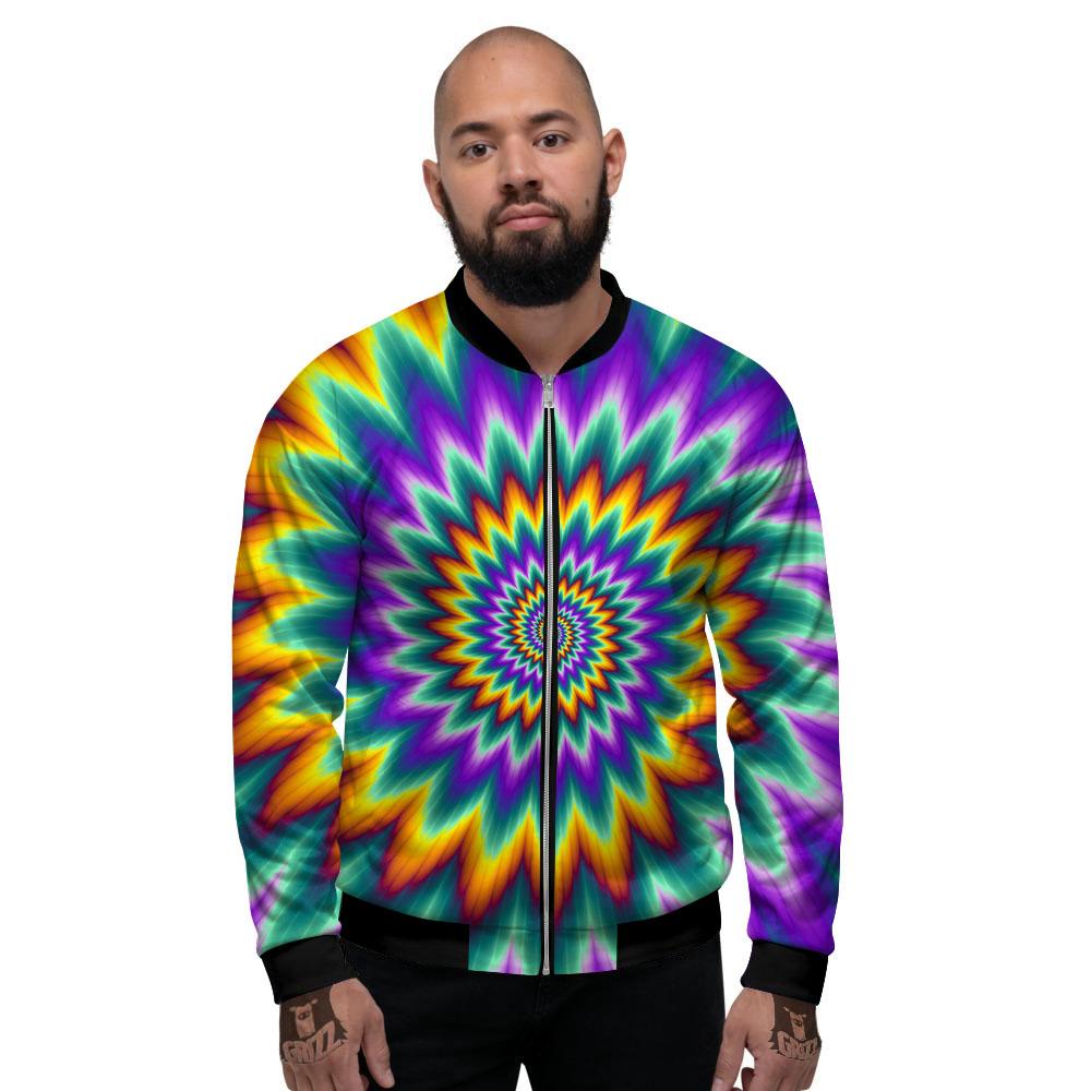 Illusion Optical Rave Psychedelic Men's Bomber Jacket-grizzshop