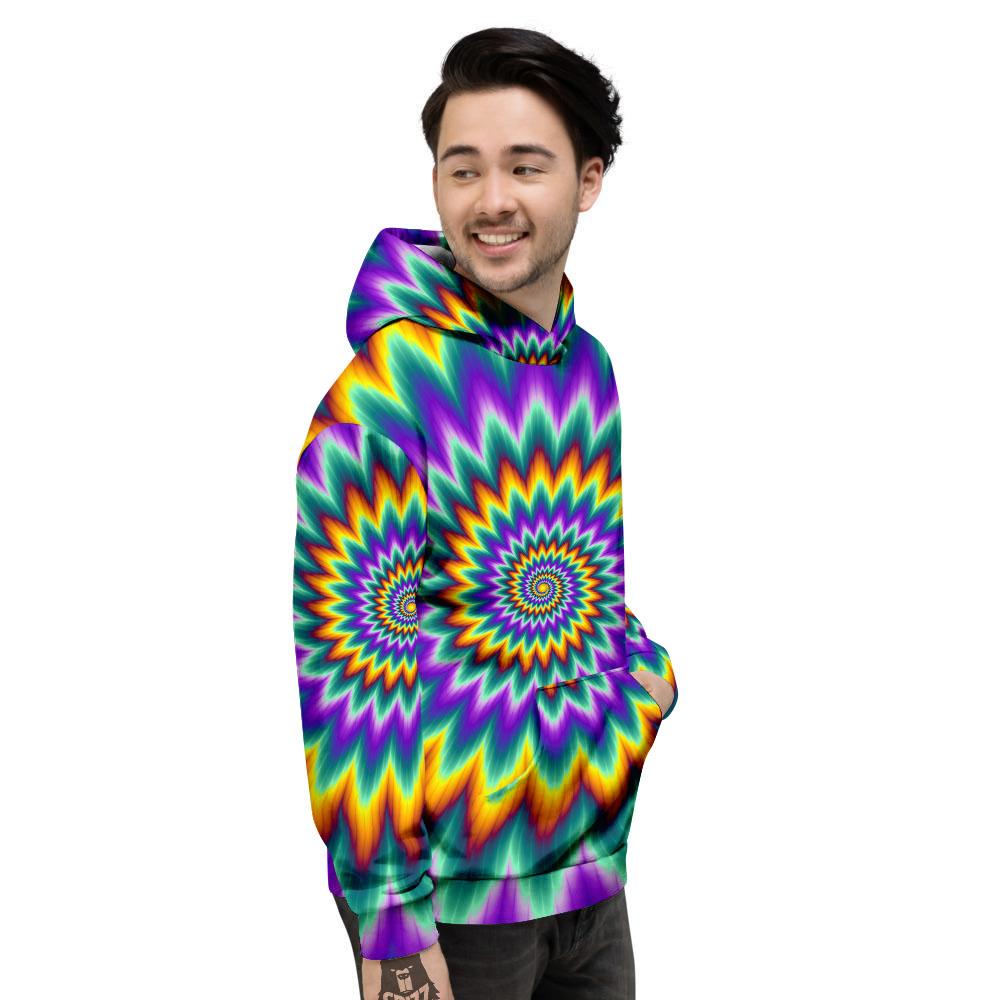 Illusion Optical Rave Psychedelic Men's Hoodie-grizzshop
