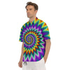 Illusion Optical Rave Psychedelic Men's Short Sleeve Shirts-grizzshop