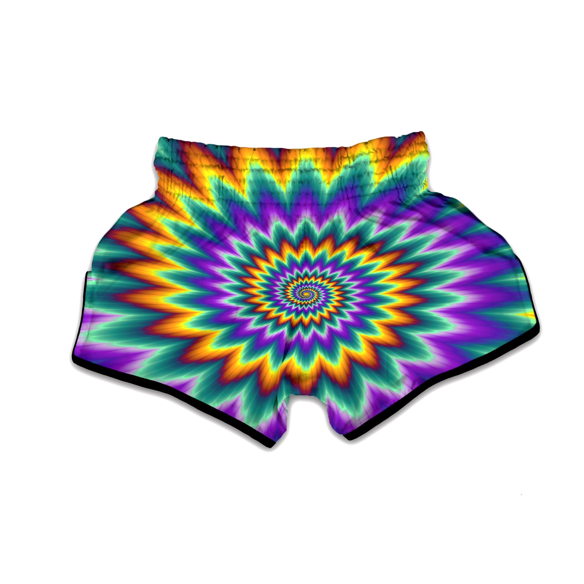 Illusion Optical Rave Psychedelic Muay Thai Boxing Shorts-grizzshop