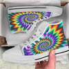 Illusion Optical Rave Psychedelic White High Top Shoes-grizzshop