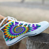 Illusion Optical Rave Psychedelic White High Top Shoes-grizzshop