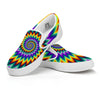 Illusion Optical Rave Psychedelic White Slip On Shoes-grizzshop