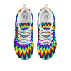 Illusion Optical Rave Psychedelic White Sneaker-grizzshop