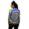 Illusion Optical Rave Psychedelic Women's Bomber Jacket-grizzshop