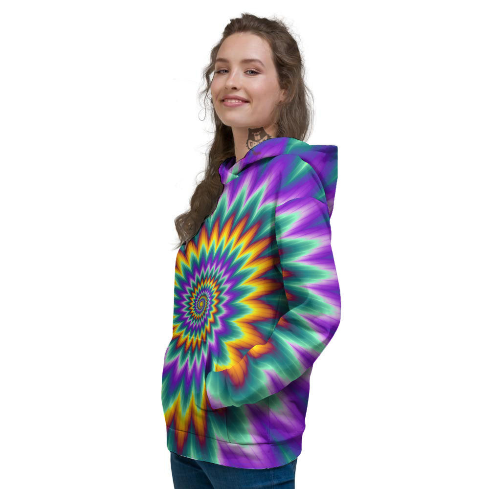 Illusion Optical Rave Psychedelic Women's Hoodie-grizzshop