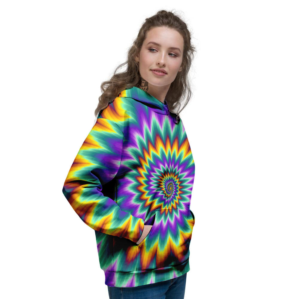 Illusion Optical Rave Psychedelic Women's Hoodie-grizzshop