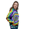 Illusion Optical Rave Psychedelic Women's Hoodie-grizzshop