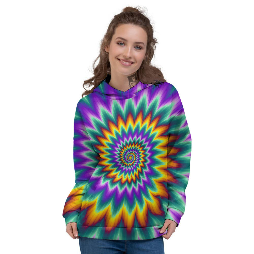 Illusion Optical Rave Psychedelic Women's Hoodie-grizzshop