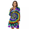 Illusion Optical Rave Psychedelic Women's Robe-grizzshop