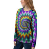 Illusion Optical Rave Psychedelic Women's Sweatshirt-grizzshop