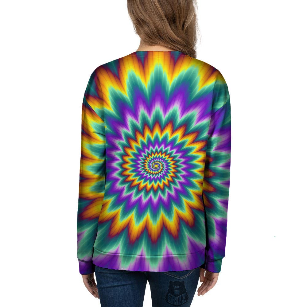 Illusion Optical Rave Psychedelic Women's Sweatshirt-grizzshop