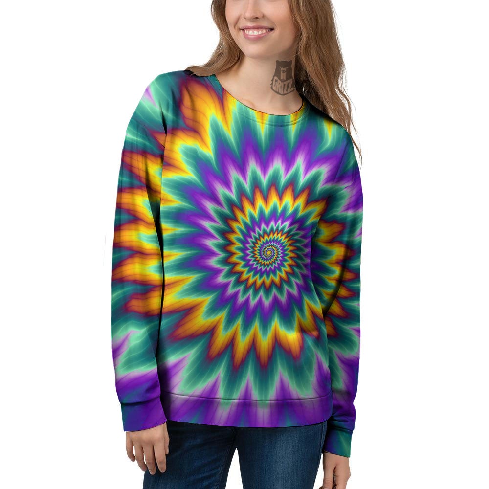 Illusion Optical Rave Psychedelic Women's Sweatshirt-grizzshop