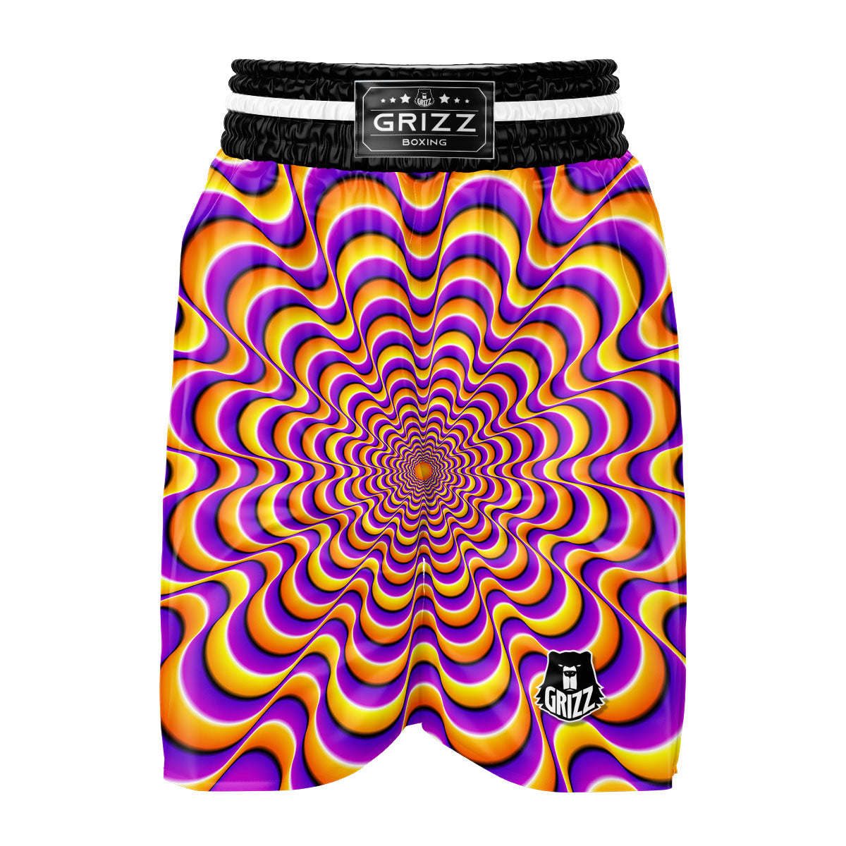 Illusion Optical Wave Psychedelic Boxing Shorts-grizzshop