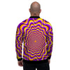 Illusion Optical Wave Psychedelic Men's Bomber Jacket-grizzshop