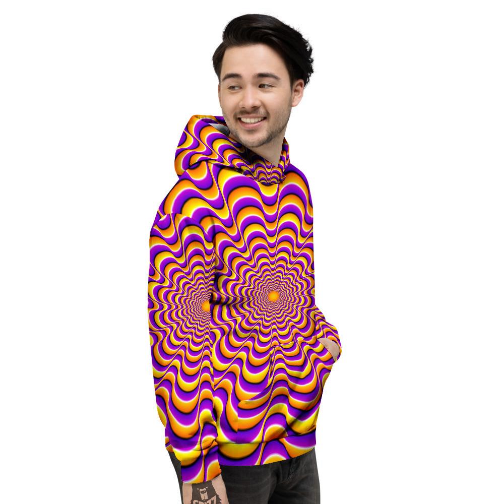 Illusion Optical Wave Psychedelic Men's Hoodie-grizzshop