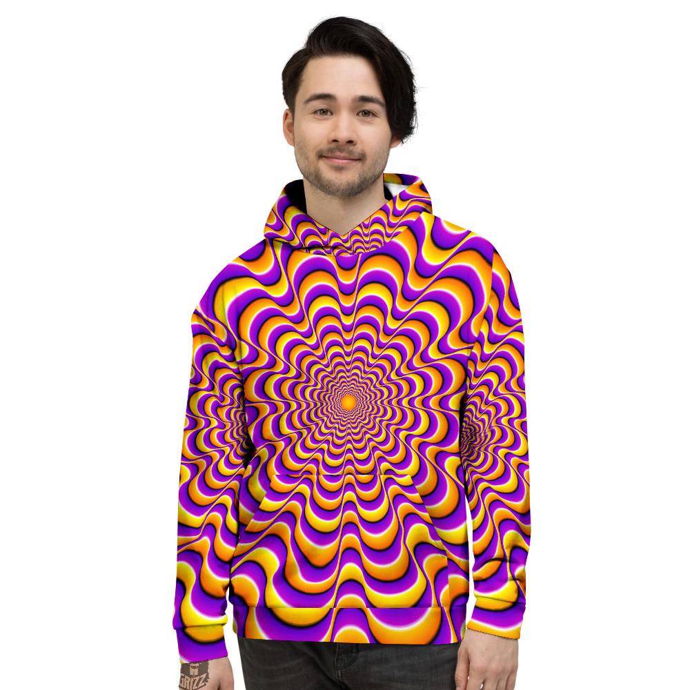 Illusion Optical Wave Psychedelic Men's Hoodie-grizzshop