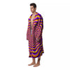 Illusion Optical Wave Psychedelic Men's Robe-grizzshop