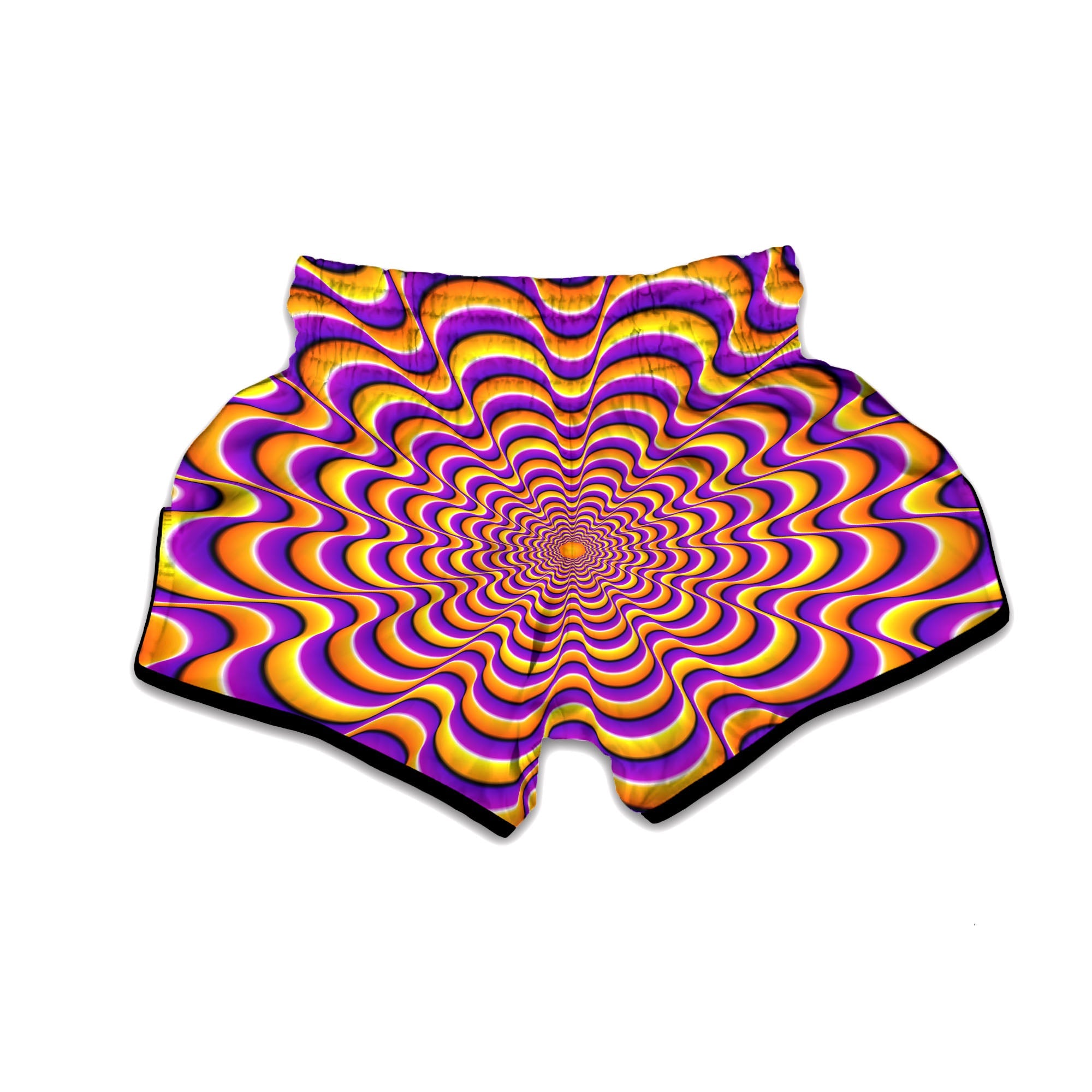 Illusion Optical Wave Psychedelic Muay Thai Boxing Shorts-grizzshop