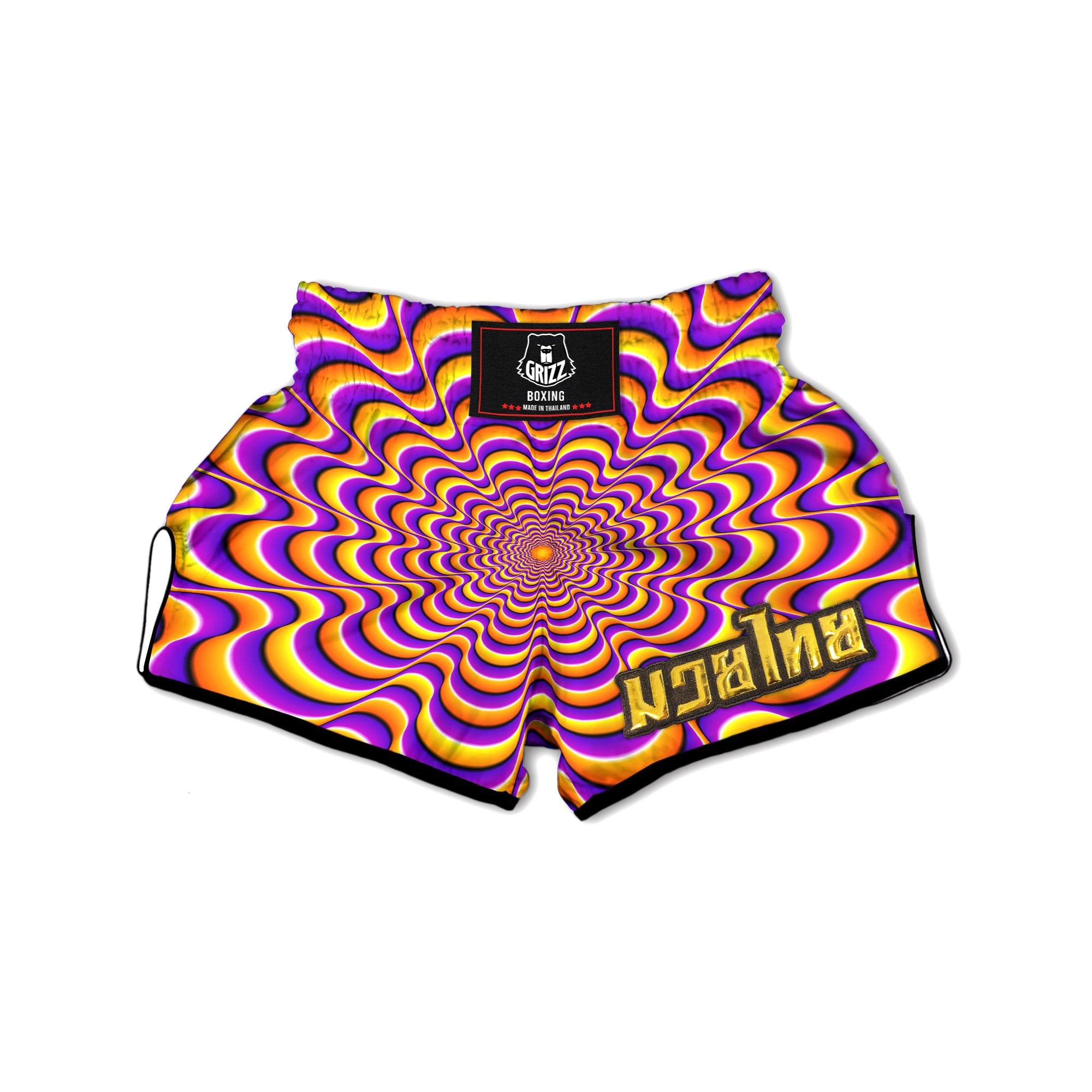 Illusion Optical Wave Psychedelic Muay Thai Boxing Shorts-grizzshop