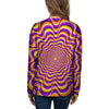 Illusion Optical Wave Psychedelic Women's Sweatshirt-grizzshop