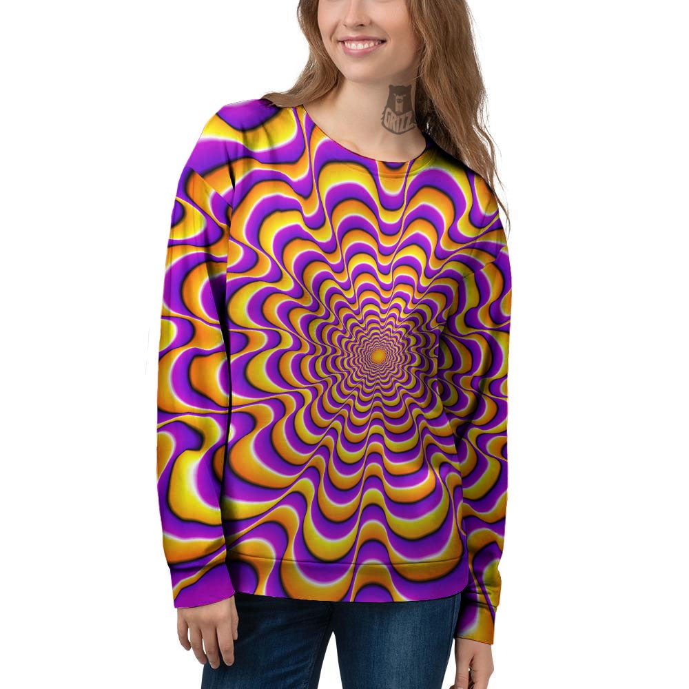 Illusion Optical Wave Psychedelic Women's Sweatshirt-grizzshop