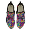 Illusion Psychedelic Print Pattern Black Athletic Shoes-grizzshop