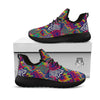 Illusion Psychedelic Print Pattern Black Athletic Shoes-grizzshop