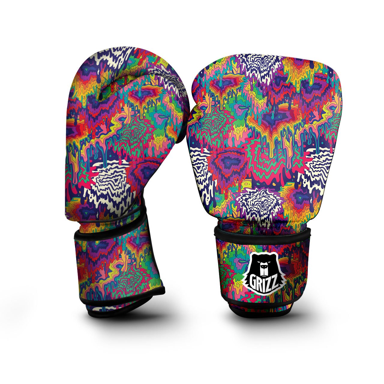 Illusion Psychedelic Print Pattern Boxing Gloves-grizzshop