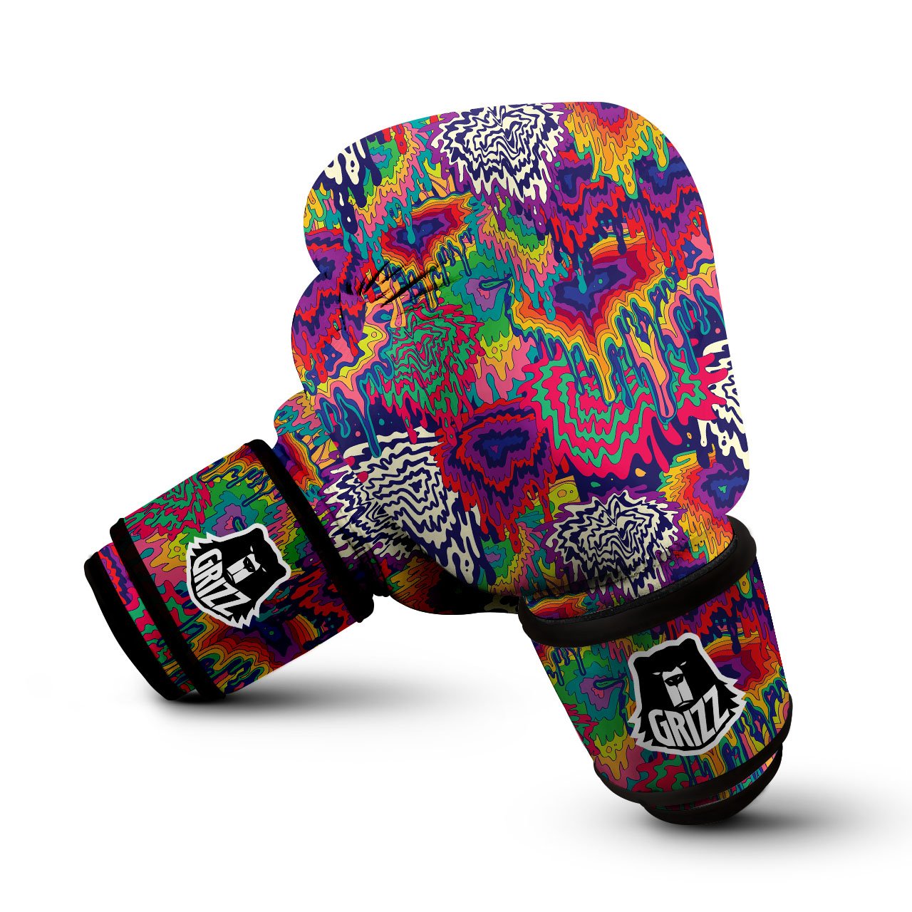 Illusion Psychedelic Print Pattern Boxing Gloves-grizzshop