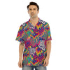 Illusion Psychedelic Print Pattern Men's Hawaiian Shirt-grizzshop