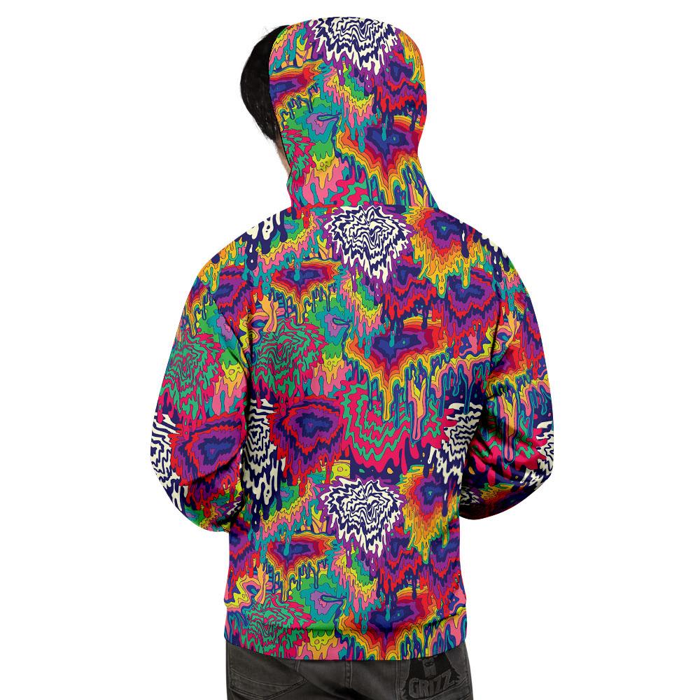 Illusion Psychedelic Print Pattern Men's Hoodie-grizzshop