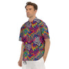 Illusion Psychedelic Print Pattern Men's Short Sleeve Shirts-grizzshop