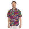 Illusion Psychedelic Print Pattern Men's Short Sleeve Shirts-grizzshop