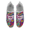 Illusion Psychedelic Print Pattern White Athletic Shoes-grizzshop