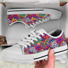 Illusion Psychedelic Print Pattern White Low Top Shoes-grizzshop