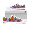 Illusion Psychedelic Print Pattern White Low Top Shoes-grizzshop