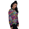 Illusion Psychedelic Print Pattern Women's Bomber Jacket-grizzshop