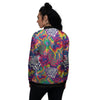 Illusion Psychedelic Print Pattern Women's Bomber Jacket-grizzshop