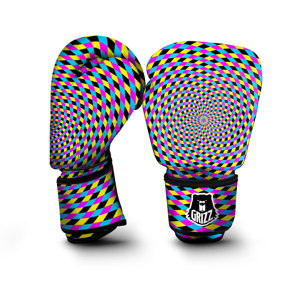 Illusion Spiral Colorful Print Boxing Gloves-grizzshop
