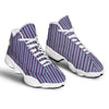 Independence Day USA Print Pattern White Basketball Shoes-grizzshop