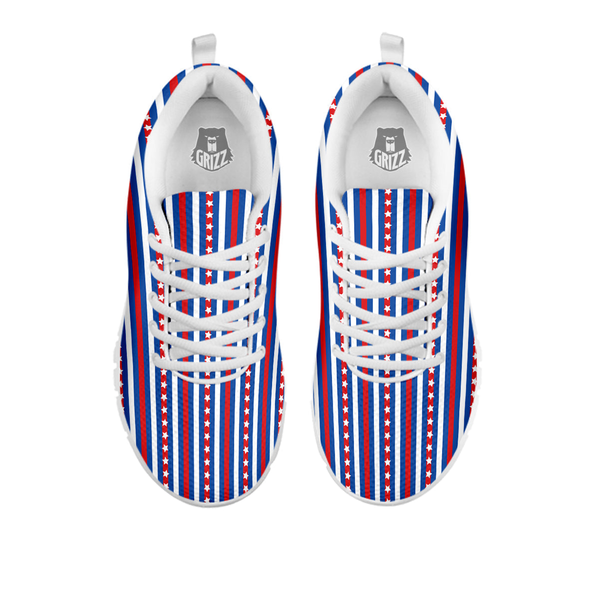 Independence Day USA Print Pattern White Sneaker-grizzshop