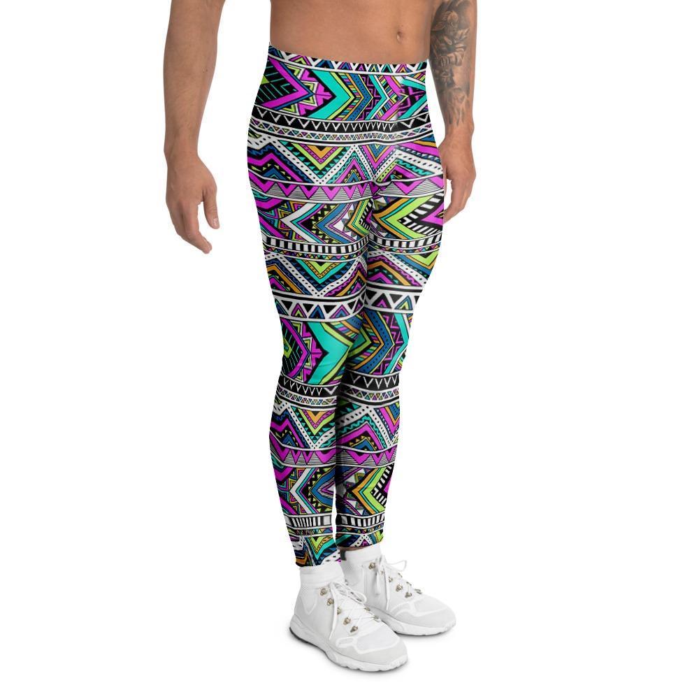 Indian Aztec Men's Leggings-grizzshop