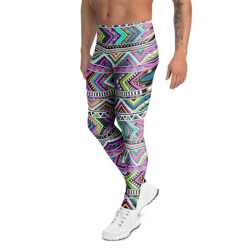 Indian Aztec Men's Leggings-grizzshop