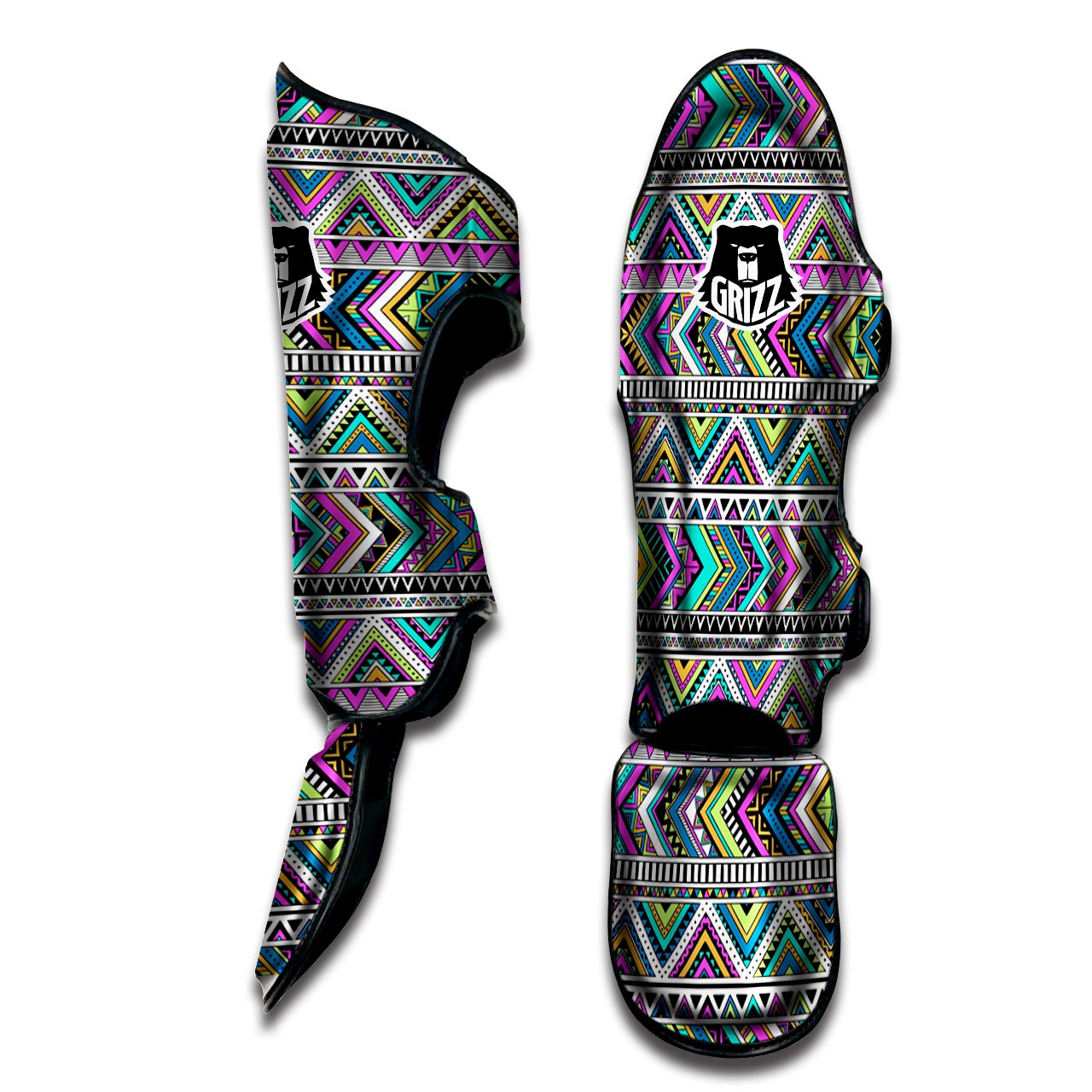 Indian Aztec Muay Thai Shin Guard-grizzshop