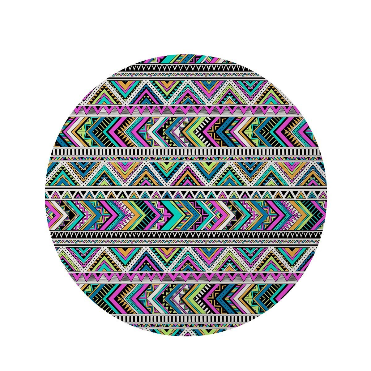 Indian Aztec Round Rug-grizzshop