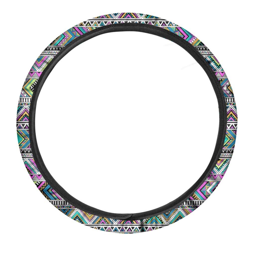 Indian Aztec Steering Wheel Cover-grizzshop