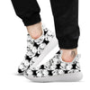 Indian Elephant White And Black Print Pattern White Athletic Shoes-grizzshop